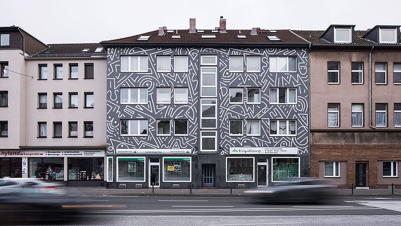 Kreative Fassadengestaltung in Hannover, Celler Straße - Malermeister Kramer